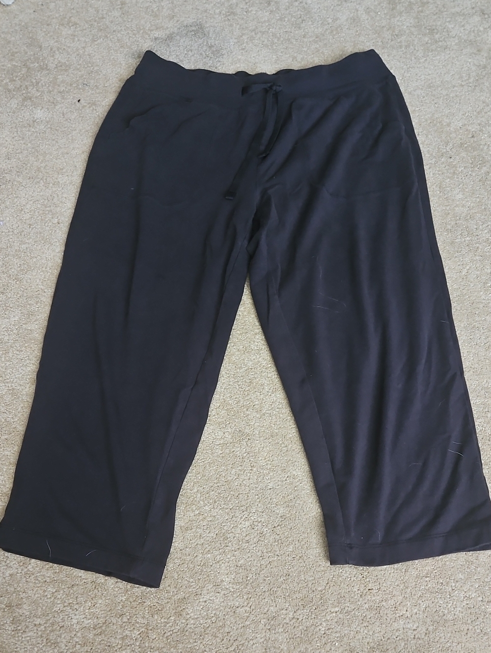 Black Wide-Leg Lounge Pants